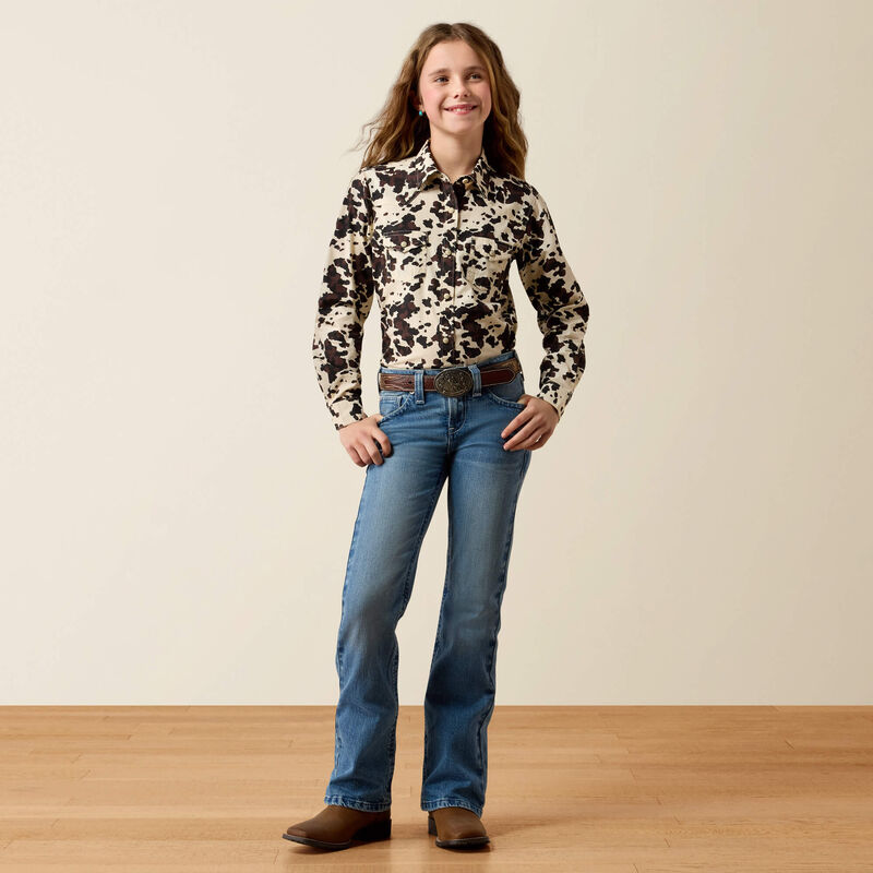 Ariat Girls Savannah Western Snap Shirt - Pony