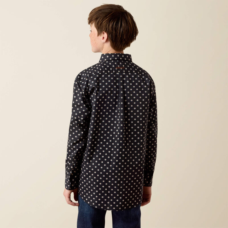 Ariat YTH Larsen Classic Fit Shirt - Black Geo Print