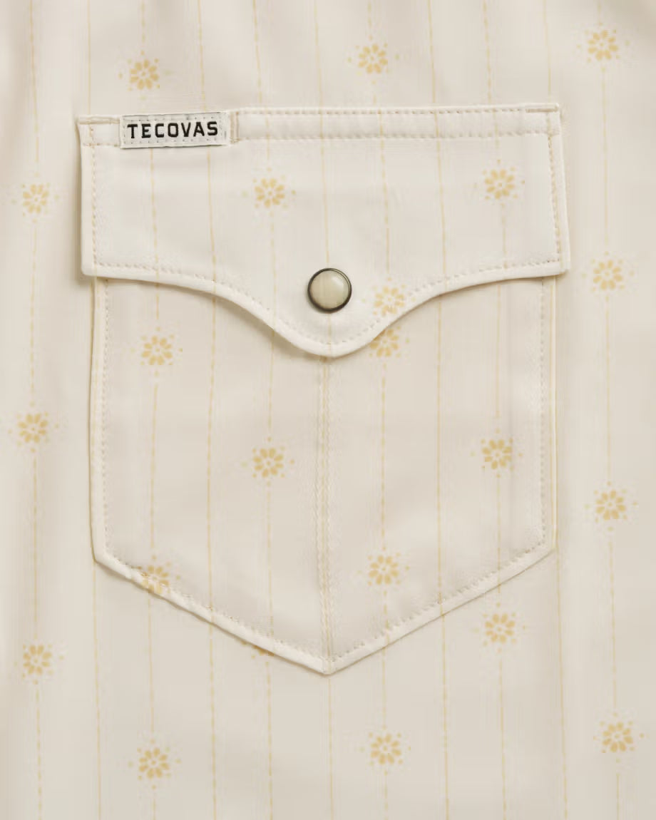 Tecovas Men's Performance Western Pearl Snap SS - Navy