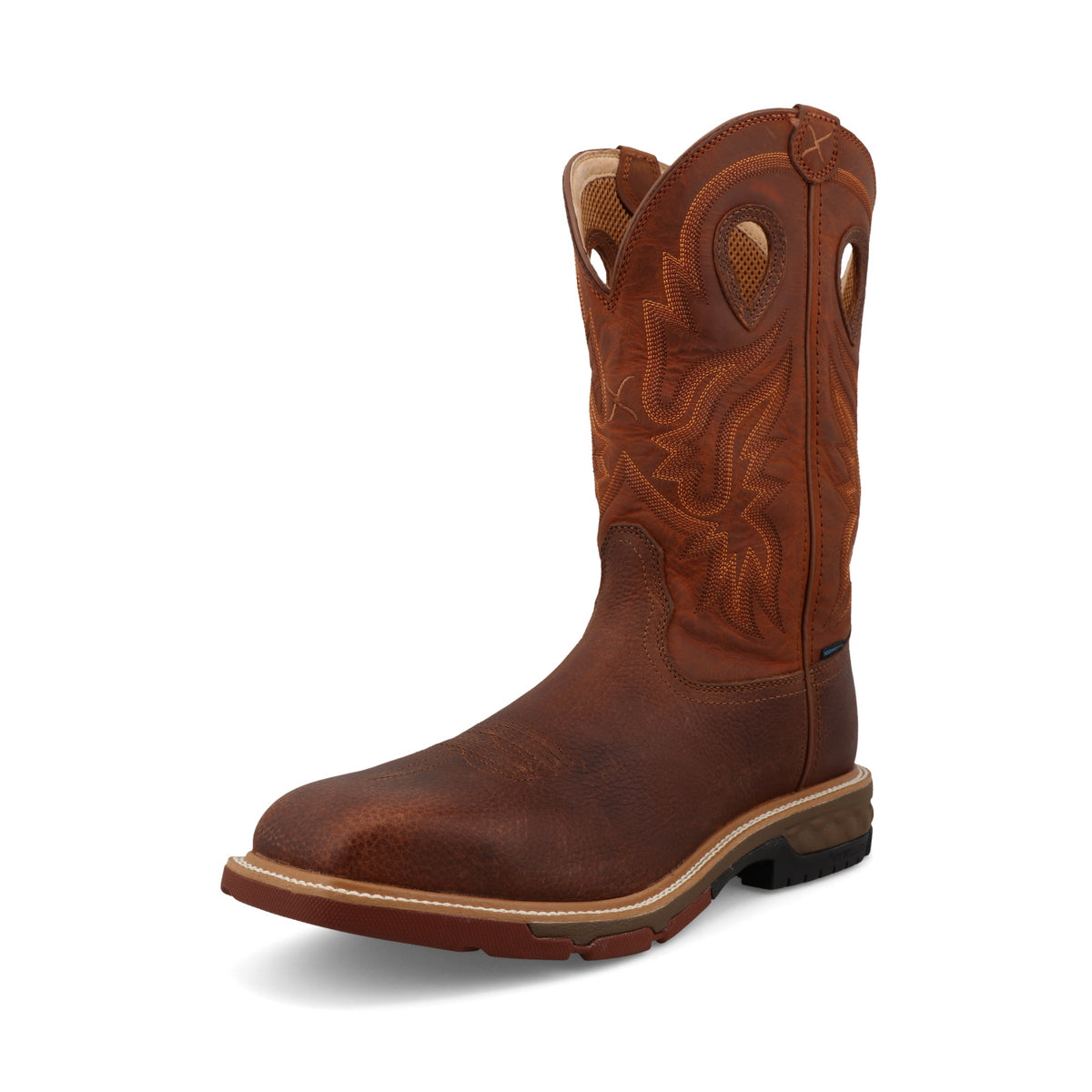 Twisted X Men's 12" Western Work Boot - Ginger & Rust