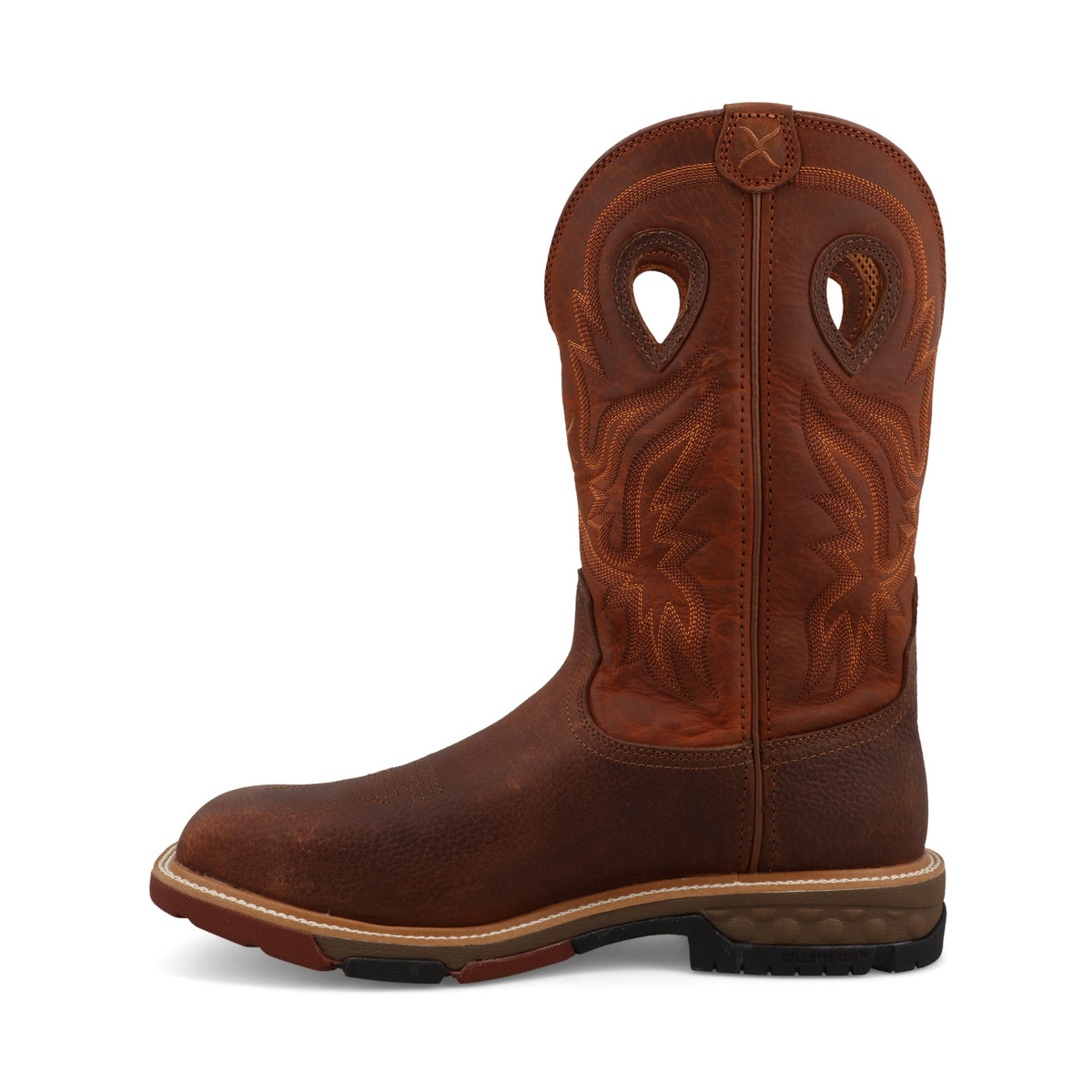 Twisted X Men's 12" Western Work Boot - Ginger & Rust