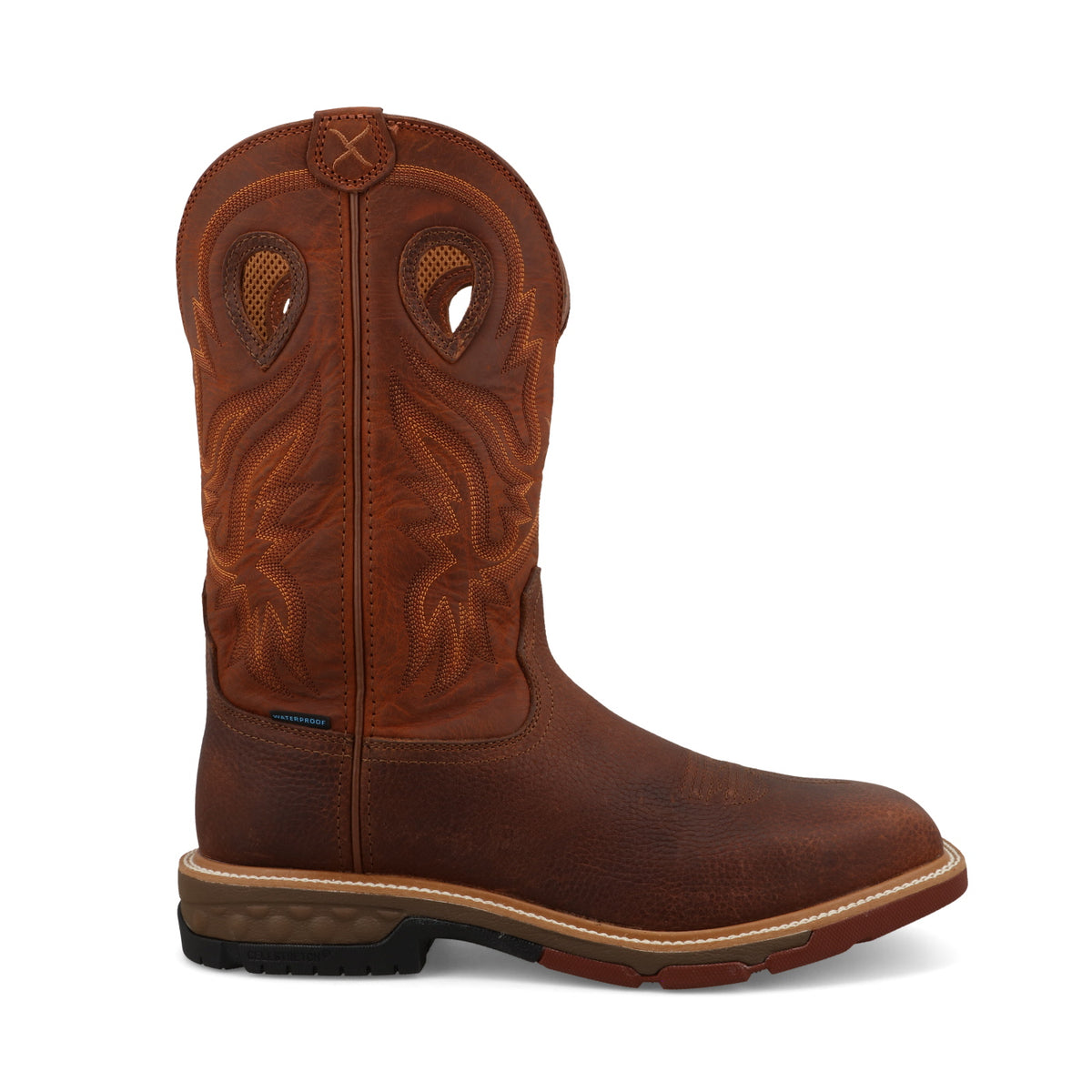 Twisted X Men's 12" Western Work Boot - Ginger & Rust