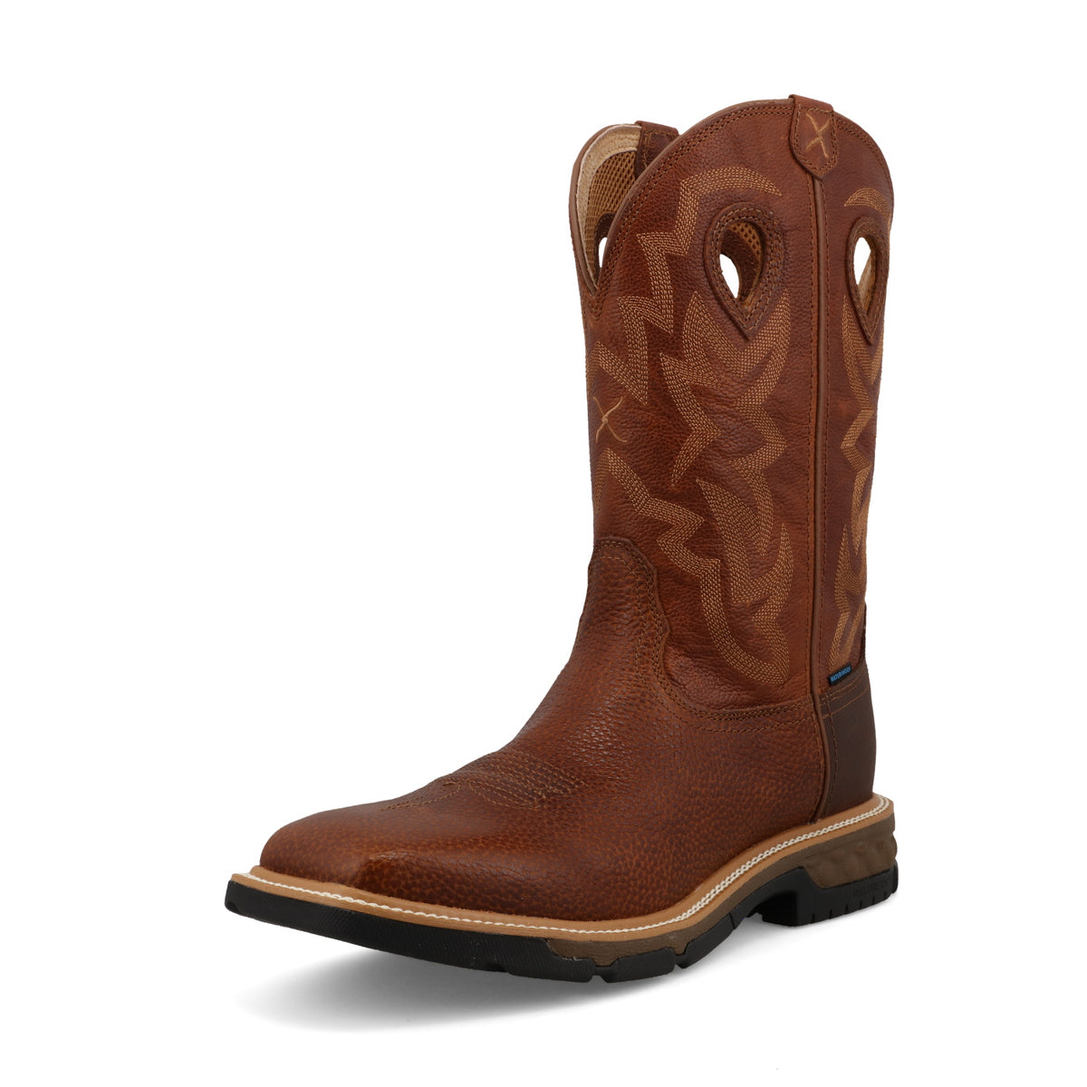 Twisted X Men's 12" Western Work Boot - Rust Brown & Saddle