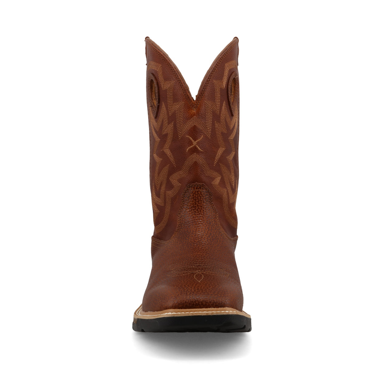 Twisted X Men's 12" Western Work Boot - Rust Brown & Saddle