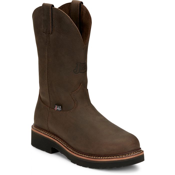 Justin Men's Carbide Hickory Brown Cowhide Work Boot