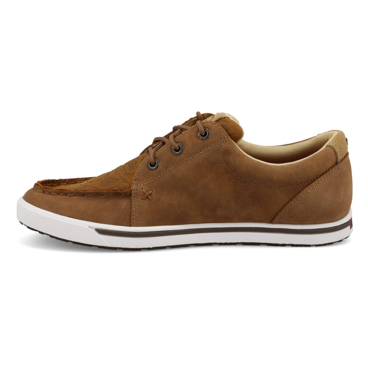 Twisted X Women's KICKS Almond Leather Upper & Rose Embossed