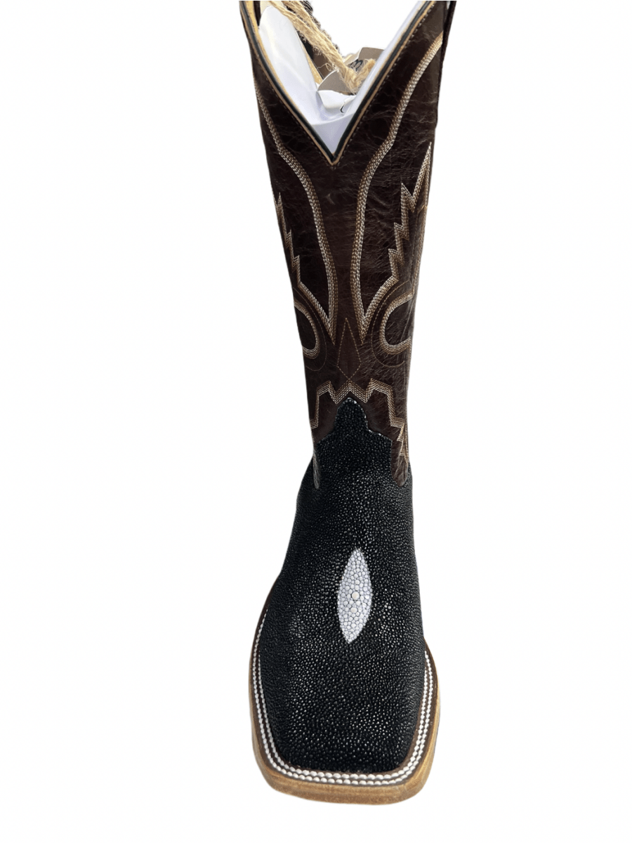 Anderson Bean Black Stingray Brass Explosion Men's Western Boot - 361444-9.5EE