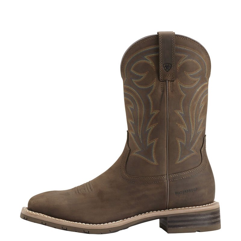 Ariat Men's 11" Hybrid Rancher Waterproof Pull - On Wide Square Toe Western Boot - 10014067 - 6D