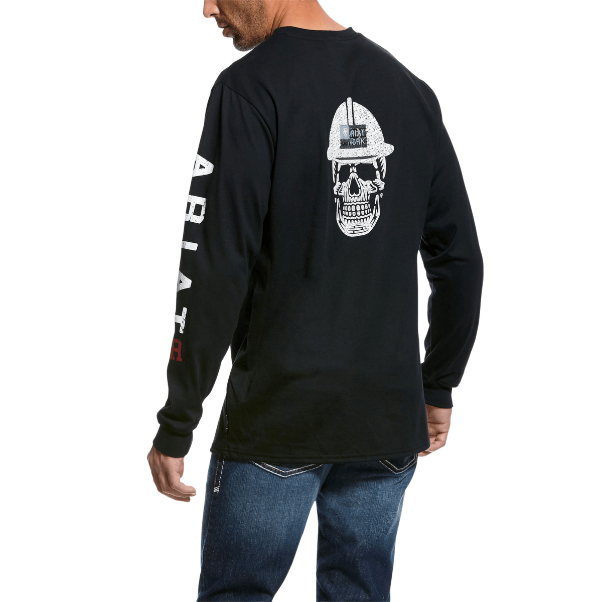 Ariat Men's FR Roughneck Skull Logo Black T-Shirt - 10026434 - S