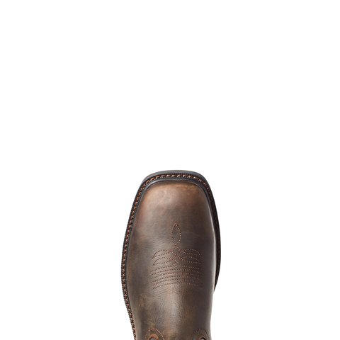 Ariat Men's Groundwork Brown 11" Waterproof Wide Square Toe Work Boots - 10034724 - 7D