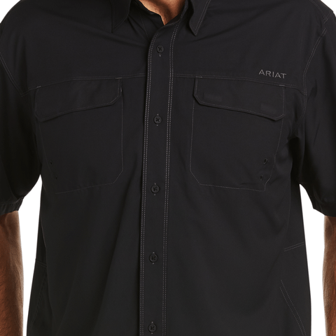 Ariat Men's Black VentTEK Outbound Classic Fit Short Sleeve Shirt - 10035388 - S