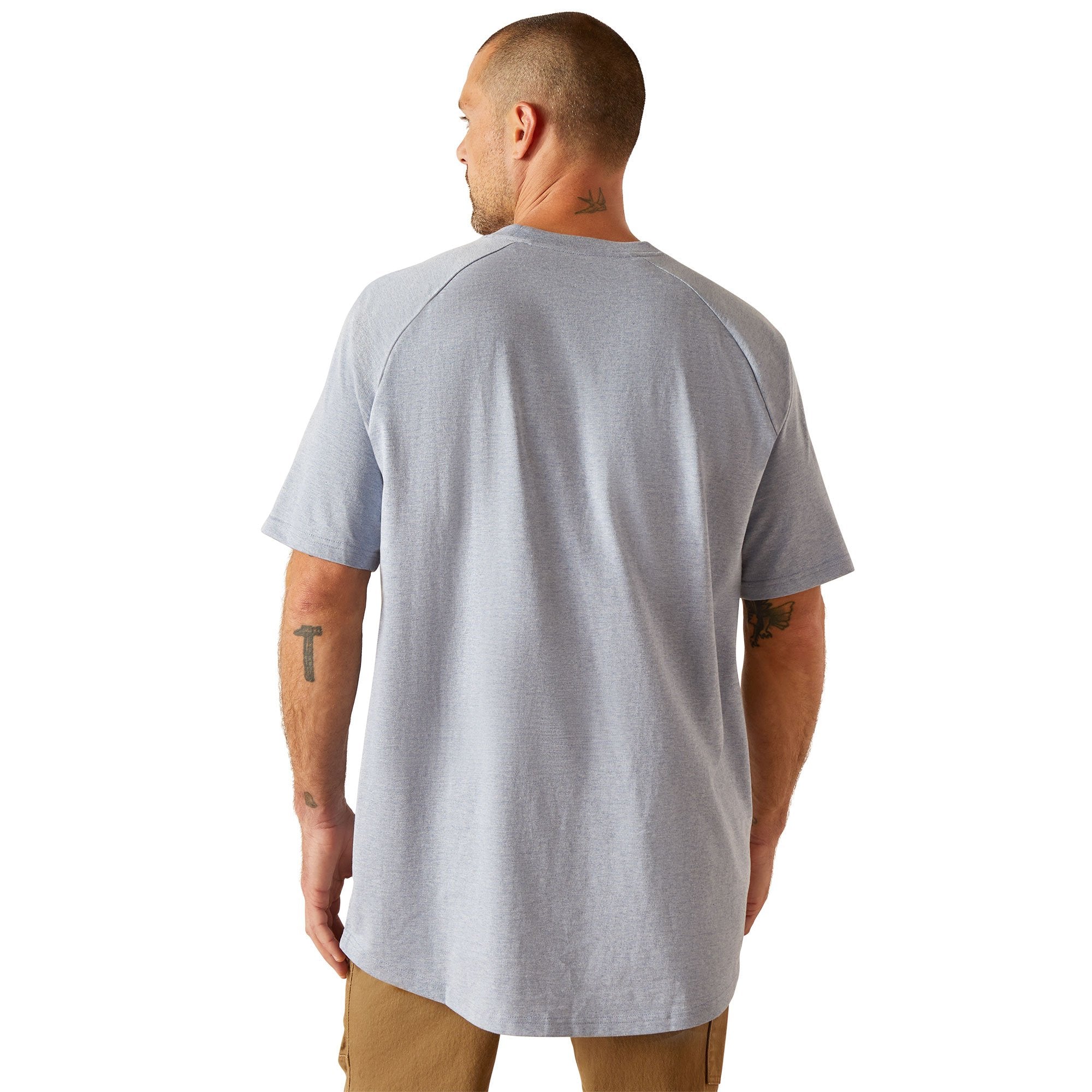Ariat Men's Rebar Cotton Strong Infinity Heather Work T-Shirt - 10048889 - XS