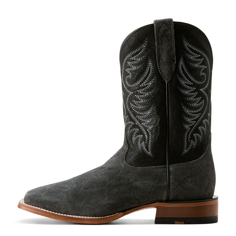 Ariat Men's 11" Wiley Black Elephant Roughout Western Boot - 10053632 - 7D