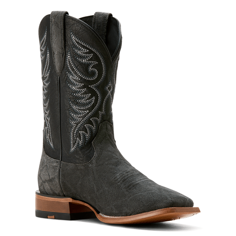 Ariat Men's 11" Wiley Black Elephant Roughout Western Boot - 10053632 - 7D