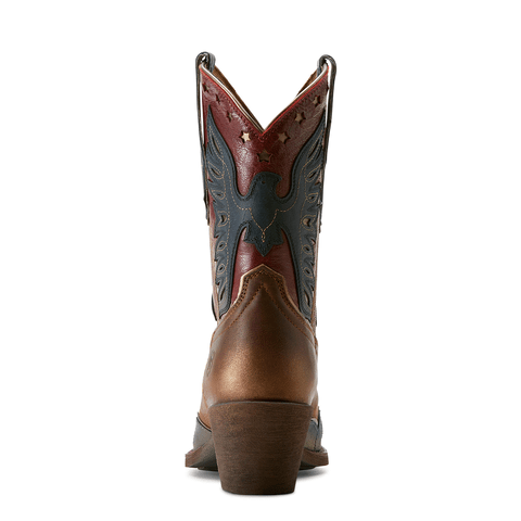 Ariat Women's 9" Dusted Fresh Denim Snip Toe Western Boot - 10053785 - 5.5B