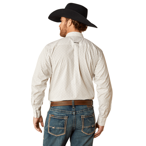 Ariat Men's Wrinkle Free Izzy Classic Fit White Long Sleeve Shirt - 10054046 - XS