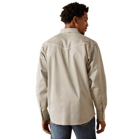 Ariat Men's FR Venice Retro Fit White Long Sleeve Work Shirt - 10054457 - 2XL