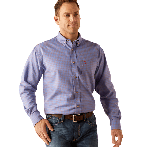 Ariat Men's Wedgewood FR Olvera Long Sleeve Work Shirt - 10054462 - S