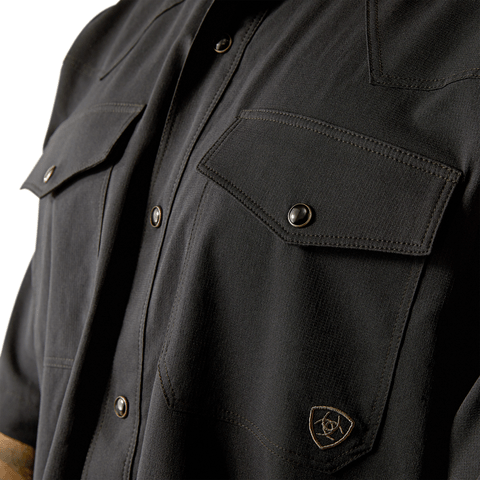 Ariat Men's Black Western VentTEK Classic Fit Shirt - 10054481 - S