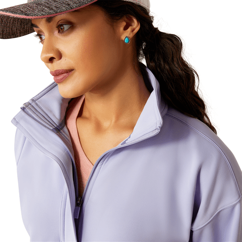 Ariat Women's Sweet Lavender Breeze Logo 1/2 Zip Sweatshirt - 10054498 - XS