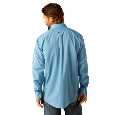 Ariat Men's Blue Wrinkle Free Solid Shirt - 10055278 - XS