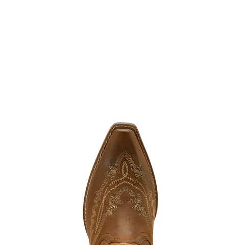 Ariat Girls 11" Casanova Distressed Brown Snip Toe Western Boot - 10061138 - 11M