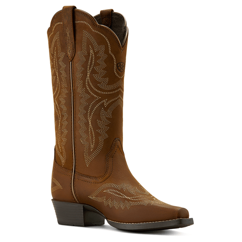 Ariat Girls 11" Casanova Distressed Brown Snip Toe Western Boot - 10061138 - 11M