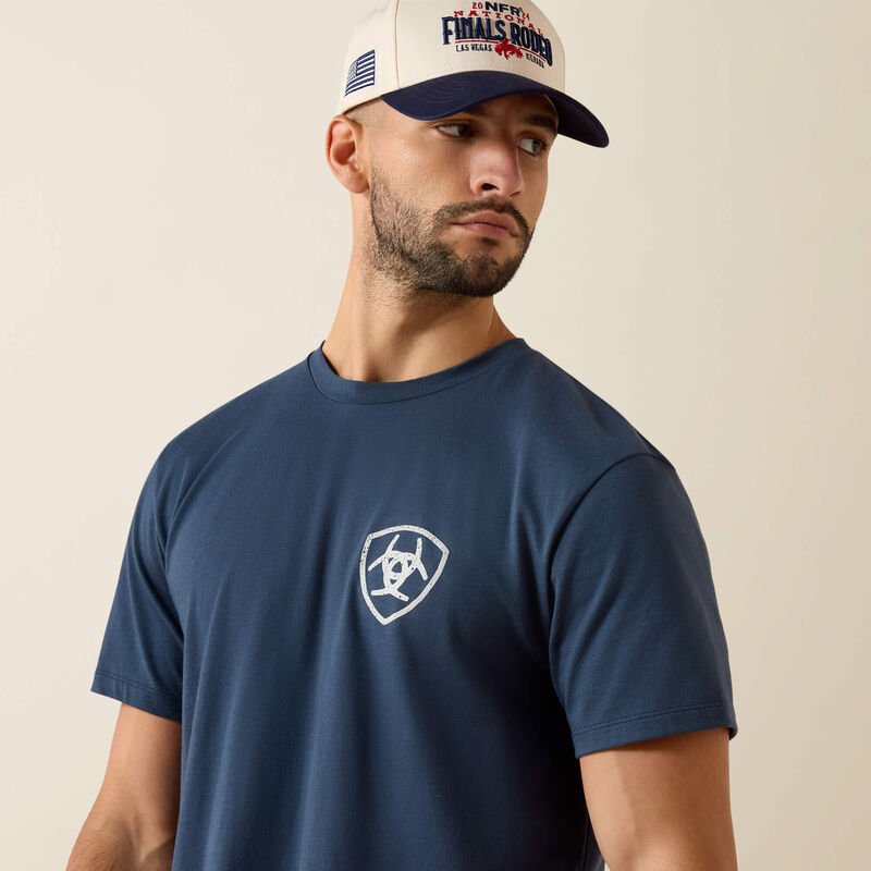 Ariat Men's Longhorn Patriot Bravery Shirt - Blue Dusk - 10080248-S