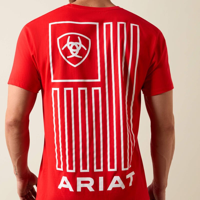 Ariat Men's Geo Flag T-shirt - Mars Red - 10080250-S