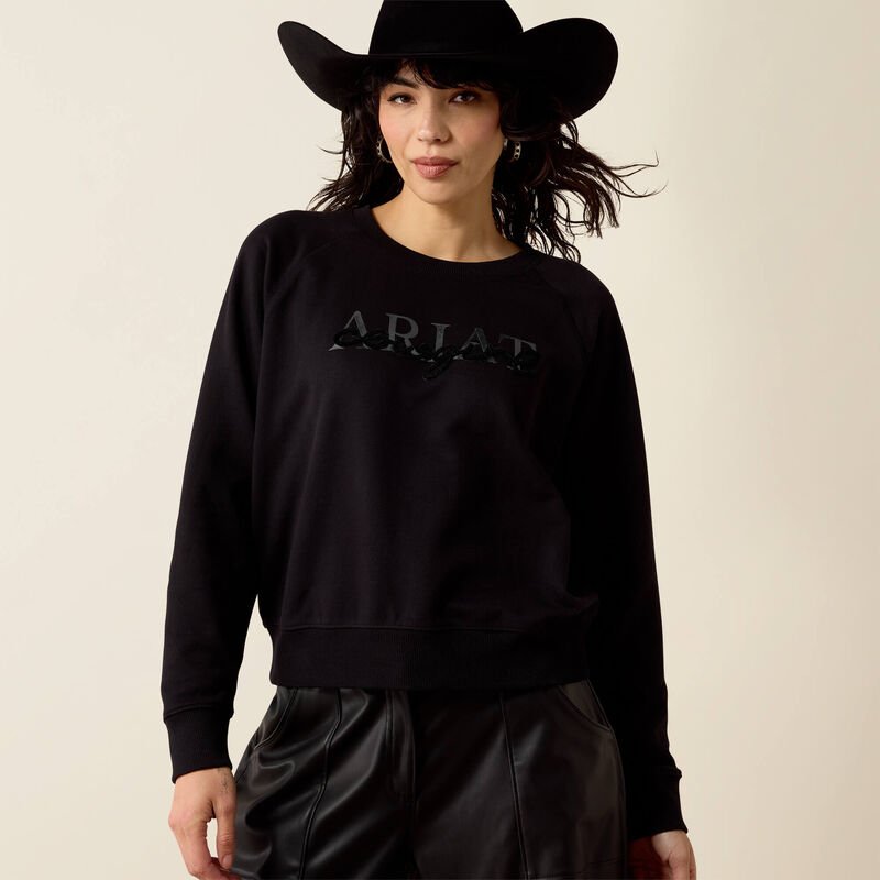 Ariat Women's Essential Crew Sweatshirt - Black - 10080692-S
