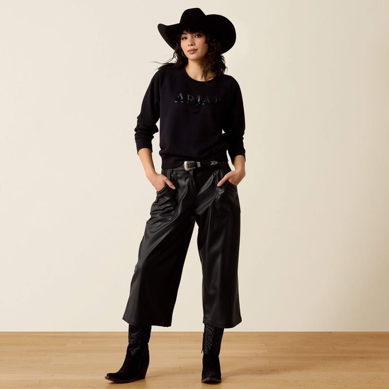 Ariat Women's Essential Crew Sweatshirt - Black - 10080692-S