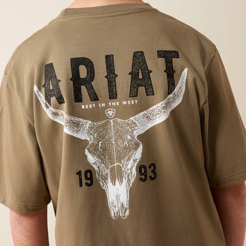 Ariat Boys Youth Best Longhorn T-Shirt - Fallen Rock - 10080707-XS