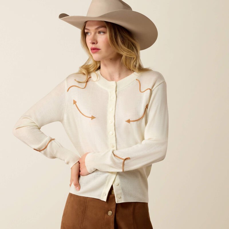 Ariat Women's Dolly Cardigan - Coconut Milk - 10080723-S