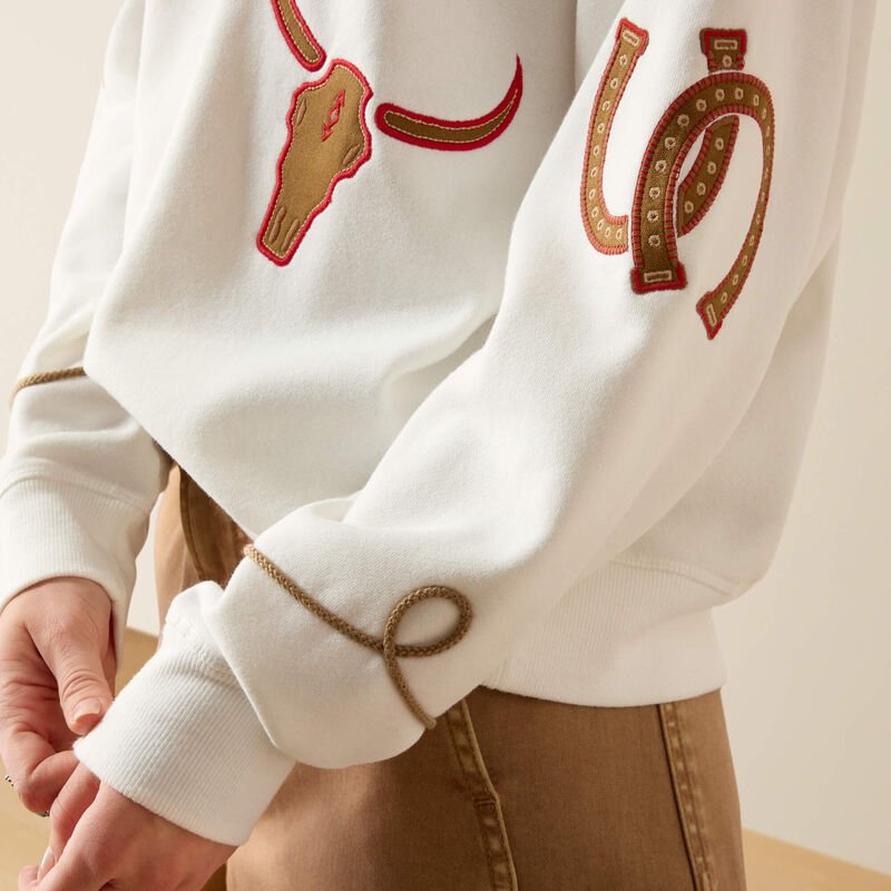 Ariat Women's Kansas Sweatshirt - Coconut Milk - 10080724-S