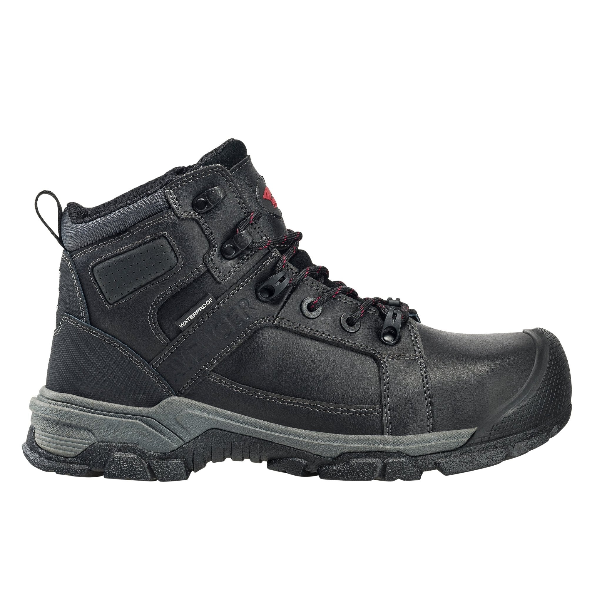 Avenger Men's 6" Ripsaw Black Carbon Toe EH PR Waterproof Round Toe Work Boot - A7331 - 6M