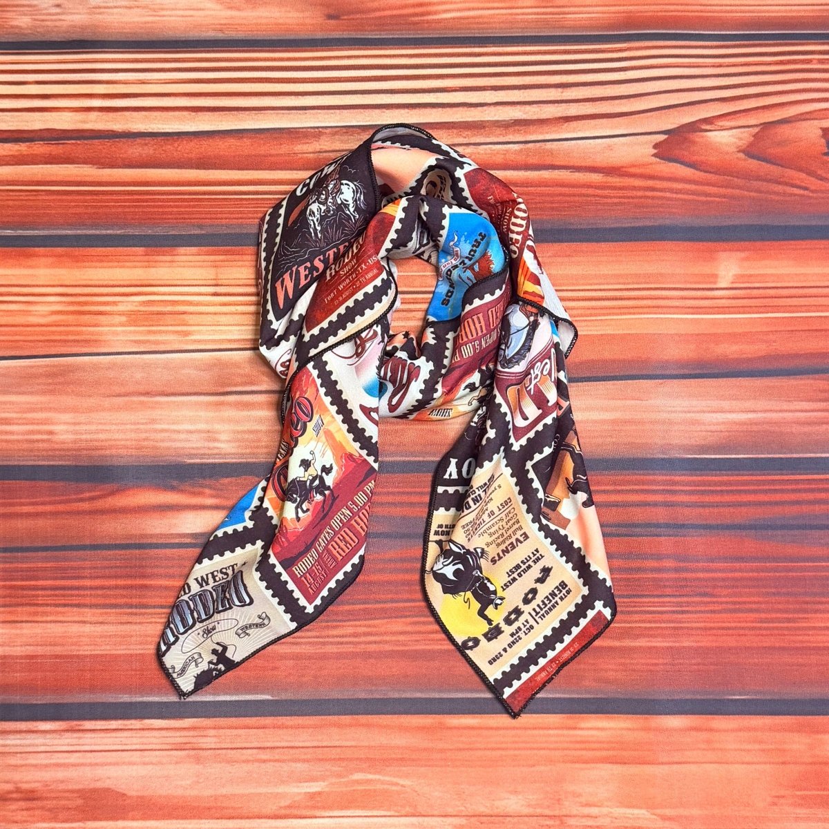 Avery Apparel Western Rodeo Print Wild Rag/Scarf 28x28 - AV3000