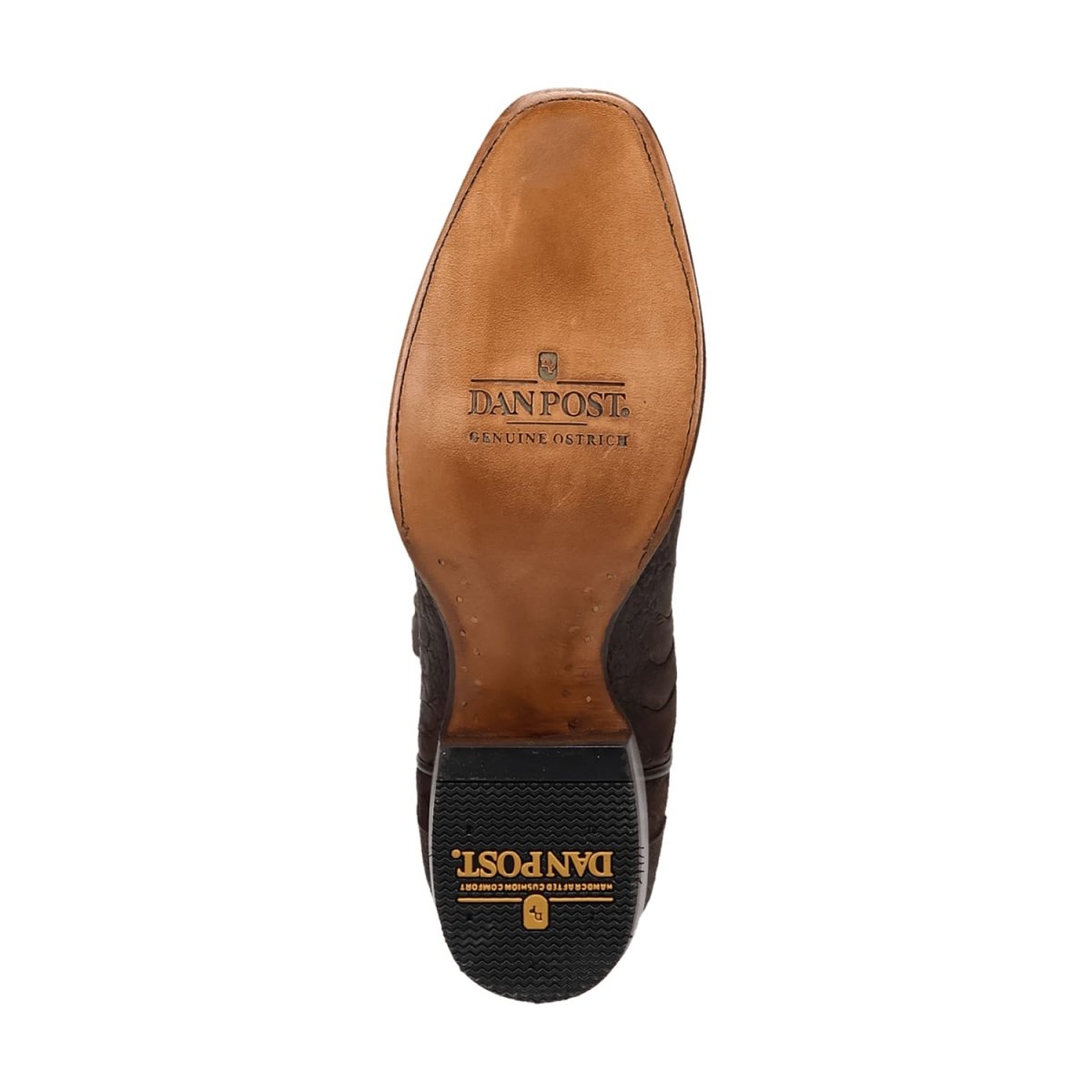Dan Post Men's 13" Anders Ostrich Leg Brown Leather Boot - DP3103 - 7D