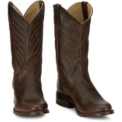 Tony Lama Men's 12" Brown Goat Leather Lenado Boots - DR3037 - 7D