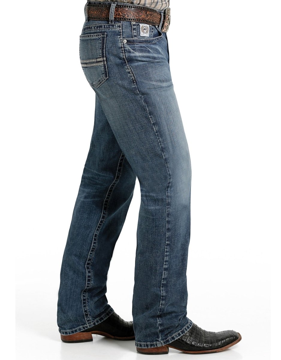 Cinch Men's Relaxed Fit ARENAFLEX White Label Medium Stonewash Jeans - MB92834045 - IND - 27X30