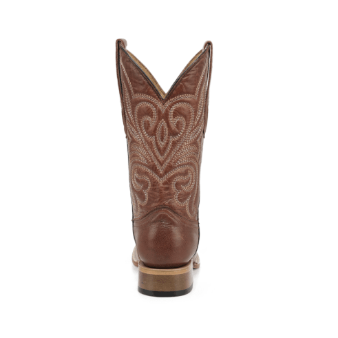 Circle G Ladies Shedron Curved Embroidery Pattern Wide Sq. Toe - Shedron/Honey - L6464-5M