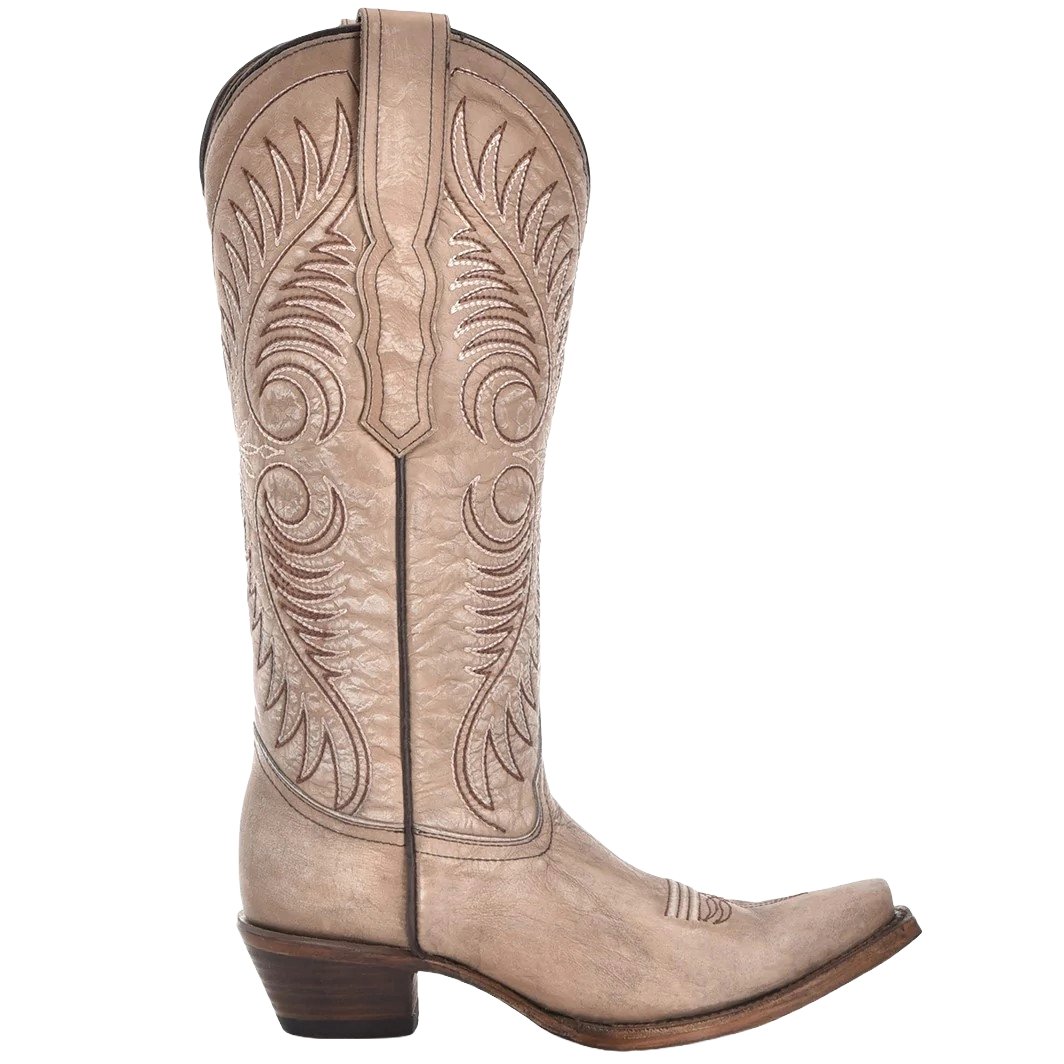 Corral Circle G Women's 14" Sand Cowhide Leather Western Boots - L6116 - 5M
