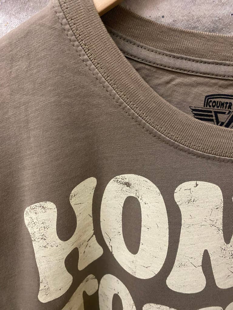Country Deep Apparel Honky Tonks & Dive Bars Relaxed Cropped T-Shirt - Natural - HONKYT&DB-CROP-S