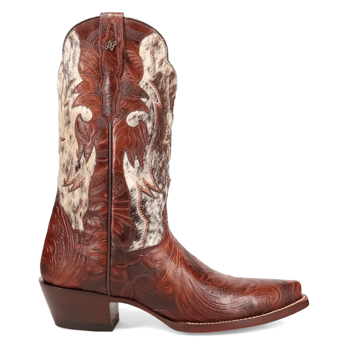 Women's Dan Post 11" Andrinna Leather & Calf Hair Snip Toe Western Boot - DP7020 - 6M