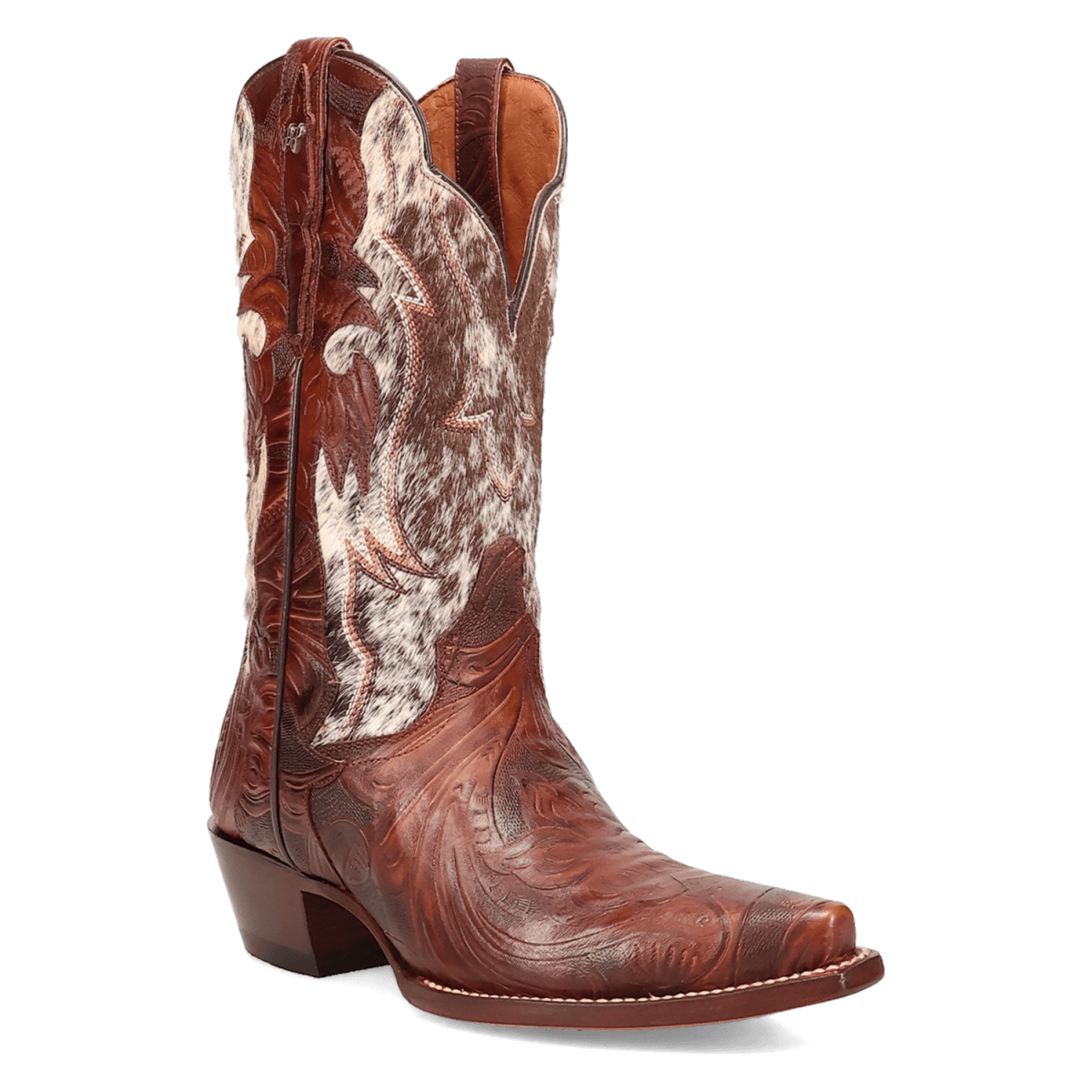 Women's Dan Post 11" Andrinna Leather & Calf Hair Snip Toe Western Boot - DP7020 - 6M