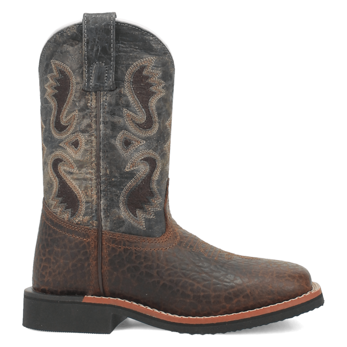 Dan Post Boys Brown & Blue Creek Square Toe Western Boot - DPC3825 - 3.5D