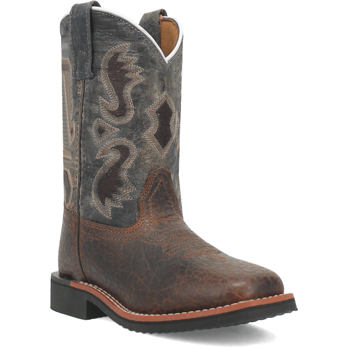 Dan Post Boys Brown & Blue Creek Square Toe Western Boot - DPC3825 - 3.5D
