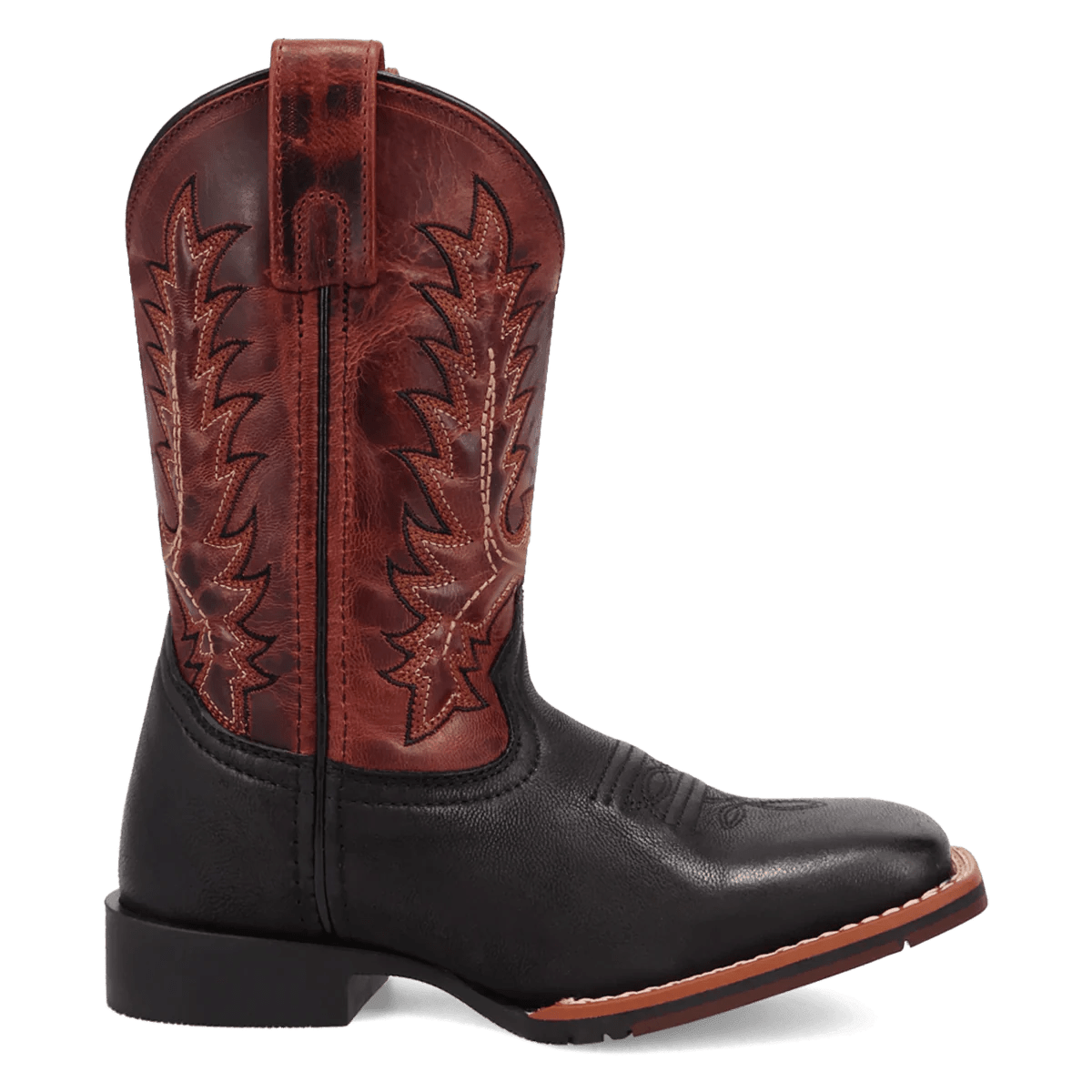Dan Post Children's 8" Dexter Black/Red Square Toe Western Boots - DPC4001 - 8D