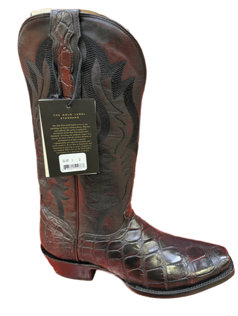 Dan Post Men's Gold Label 13 Black Cherry AM Alligator Delano - GL107-8D