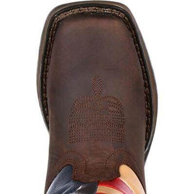 Durango Big Kids' Lil' American Flag 8" Western Boot - DBT0160 - 3.5M