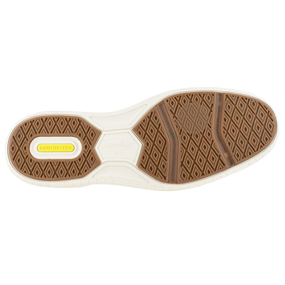 Florshiem Men's Premier Brown Steel Round Toe Slip - On Work Shoe - FS2335 - 7D